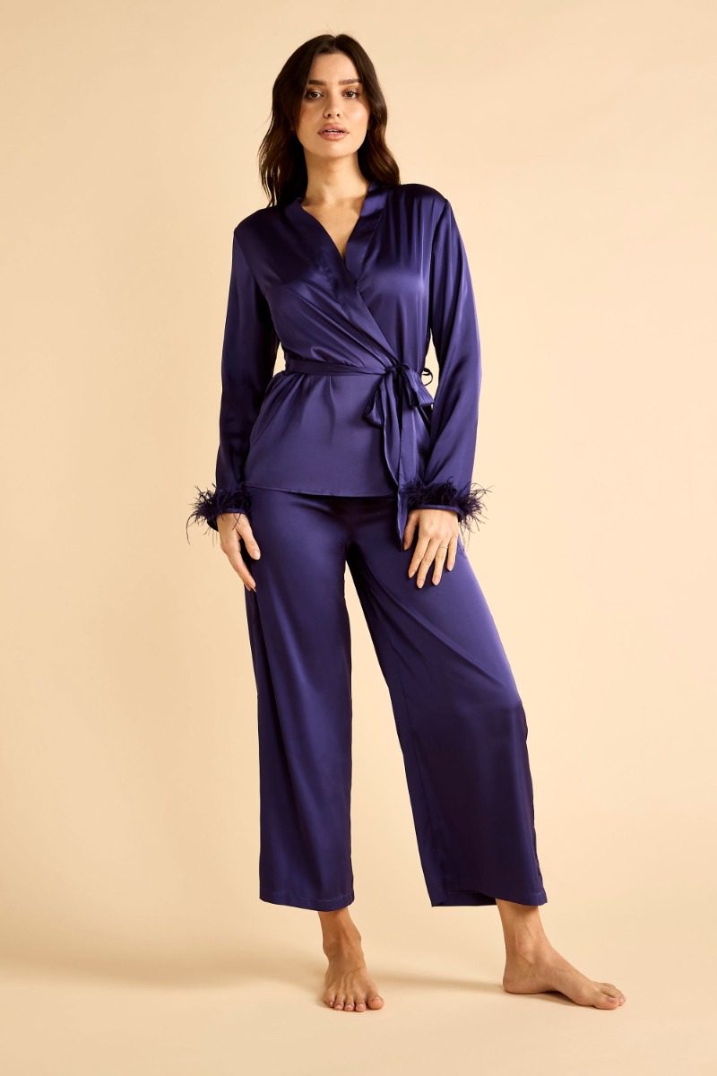 Bridal Pyjama Set with Feather Trims product image 6