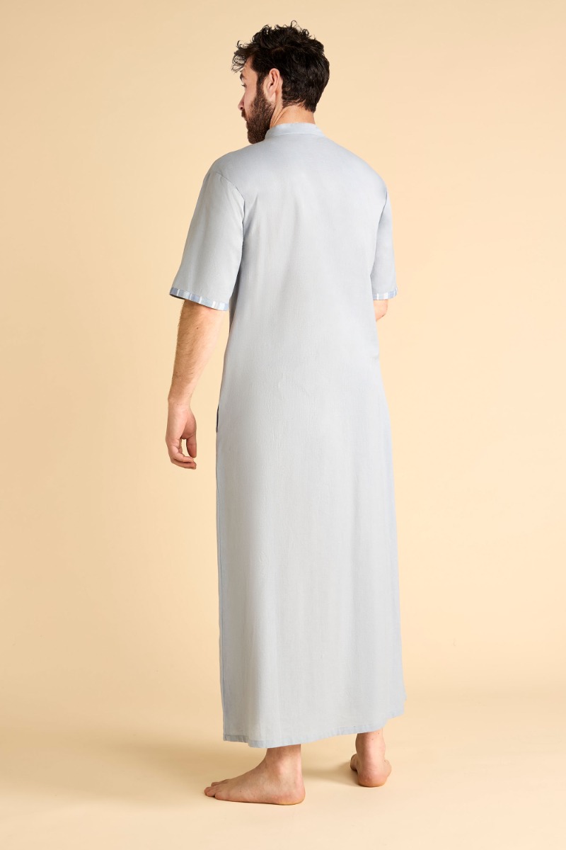 جلابية رجالية بأكمام قصيرة وجيوب جانبية product image 2