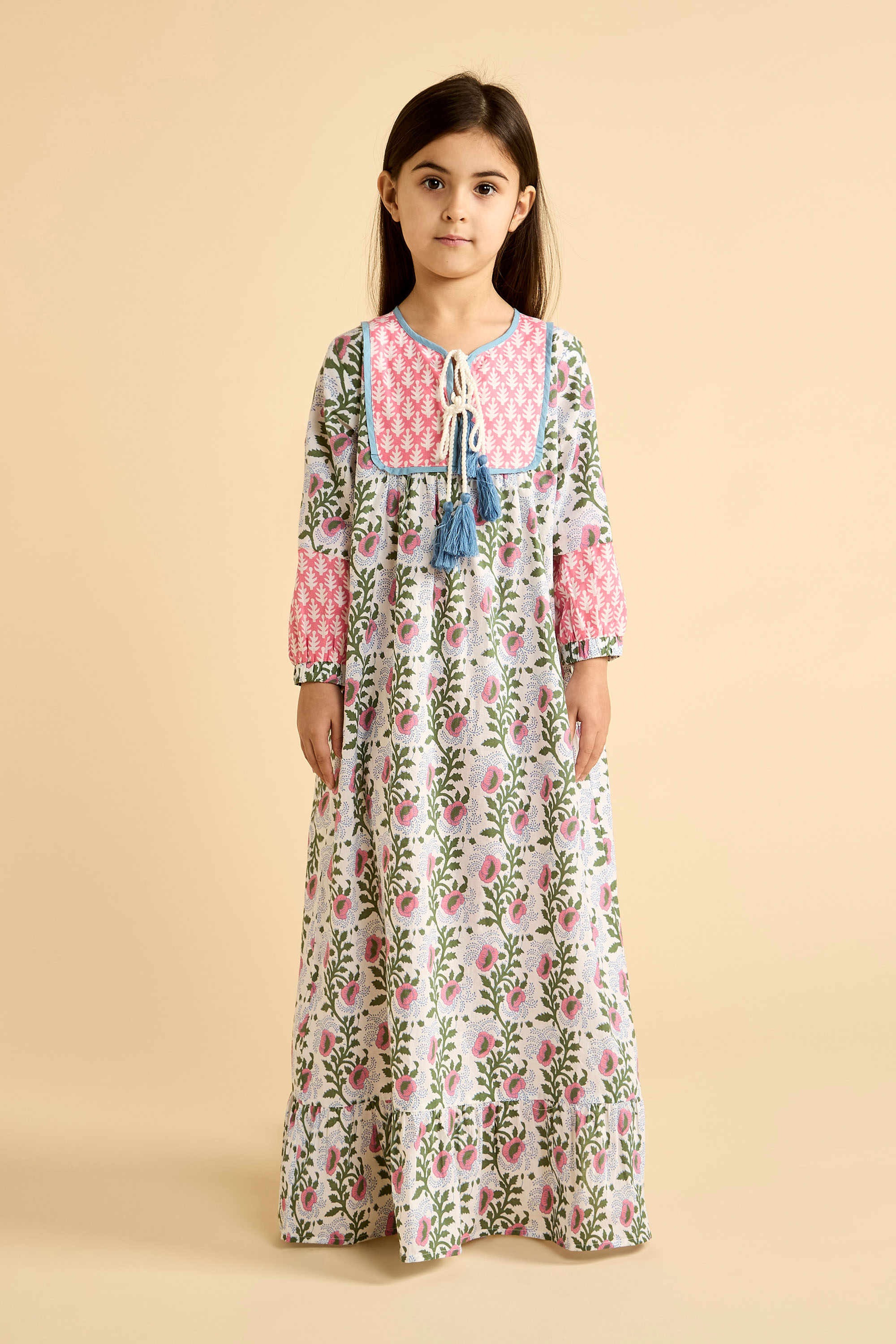 Girls' Wide-Cut Kaftan with Tassels product image 2