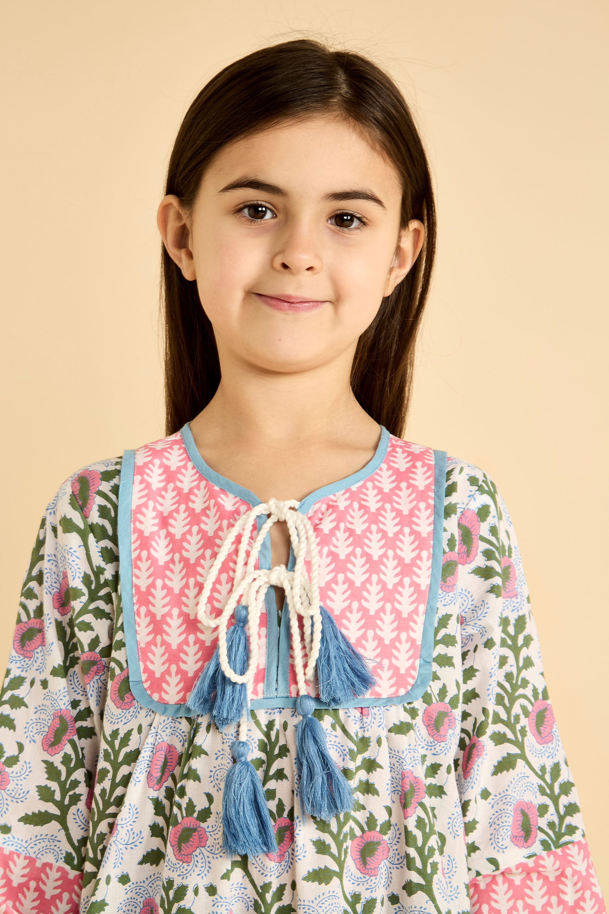 Girls' Wide-Cut Kaftan with Tassels product image 4