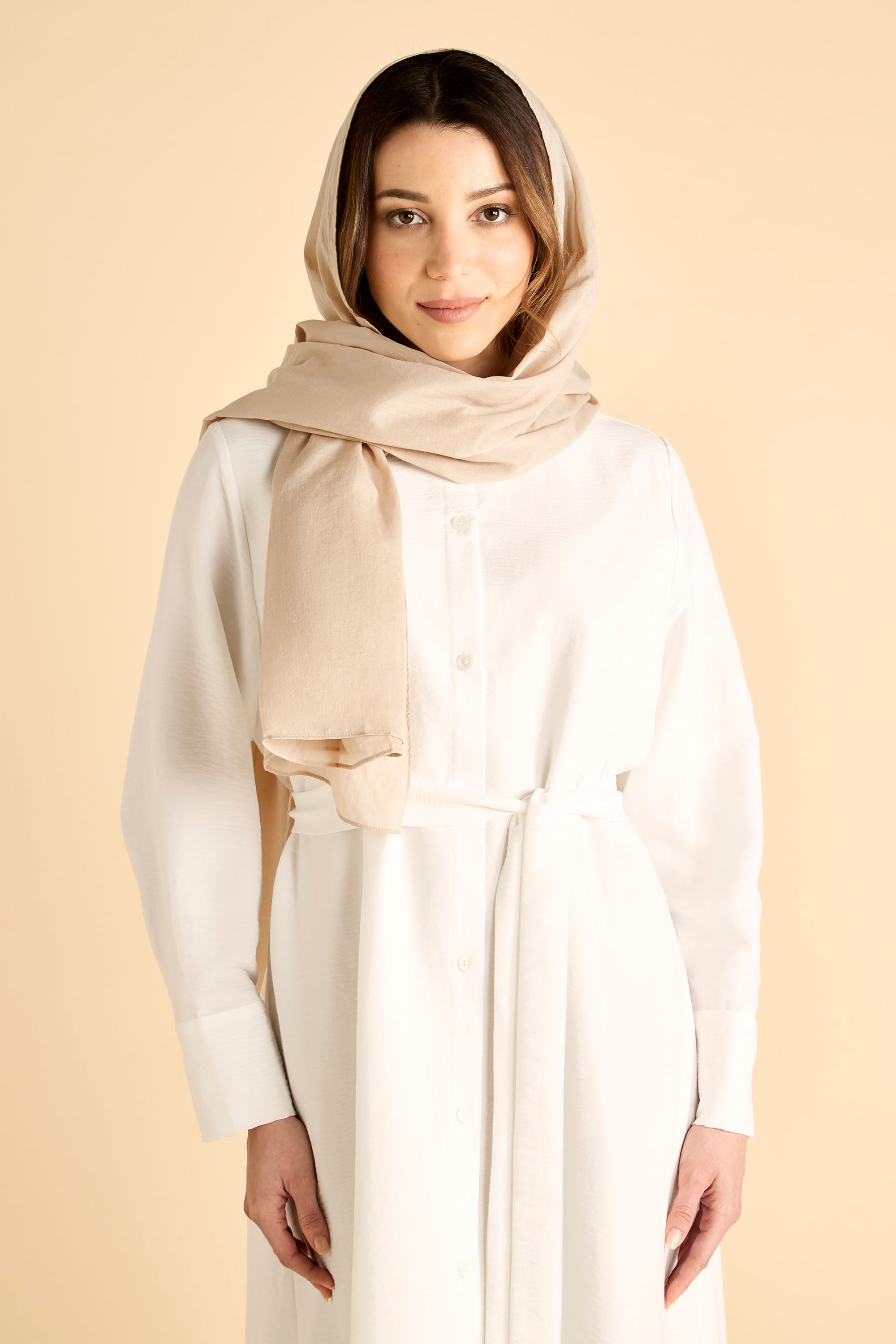 فستان طويل بأزرار مع حزام product image 7
