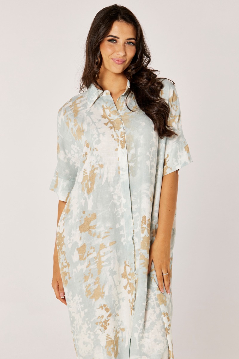 Wide Cut Printed Kaftan with Box Pleats product image 3