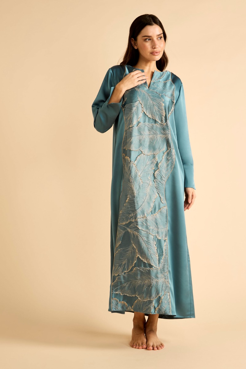 Long-Sleeved Kaftan with Front Print product image 1