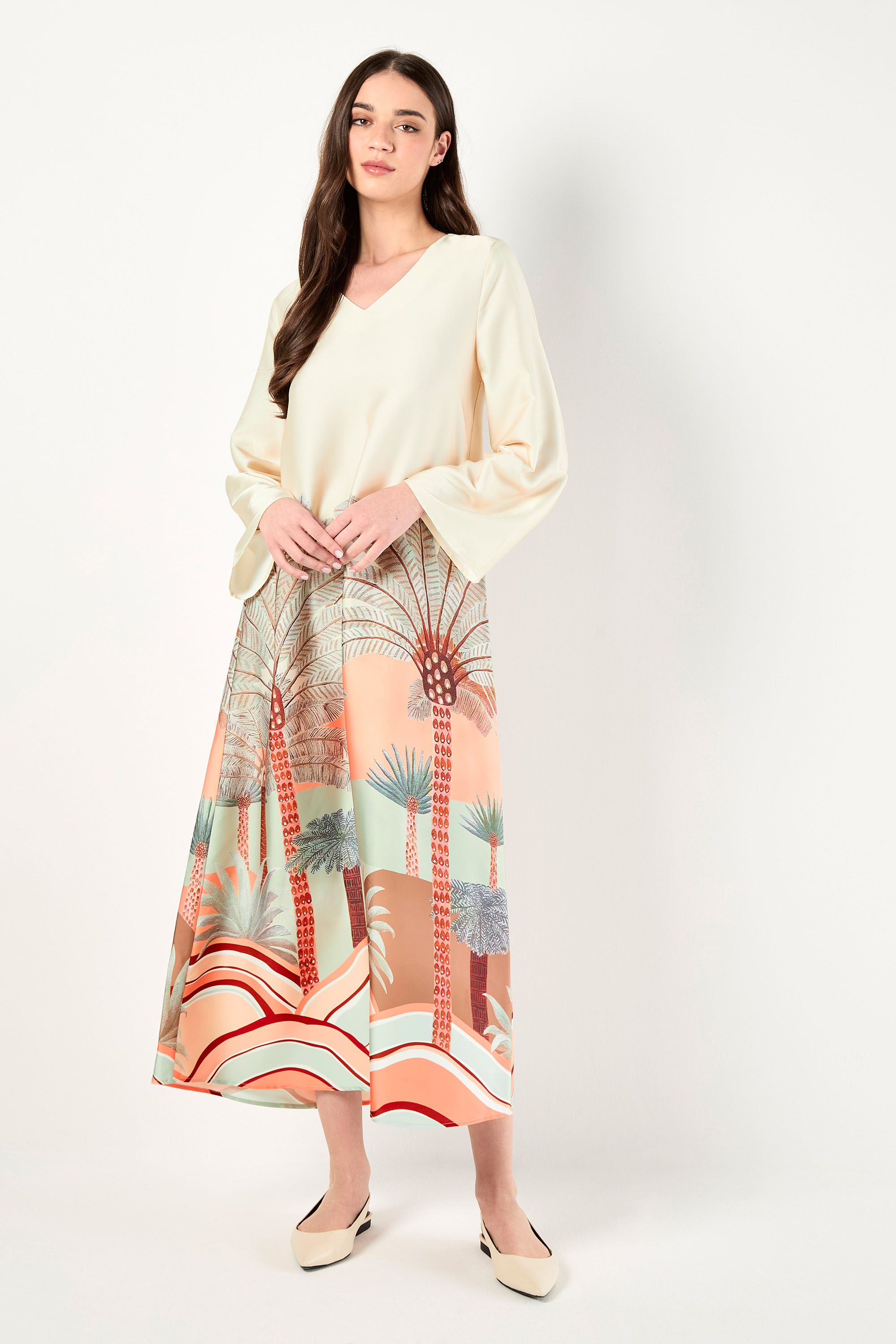 Maxi Katan with Stylish Palm Print product image 1
