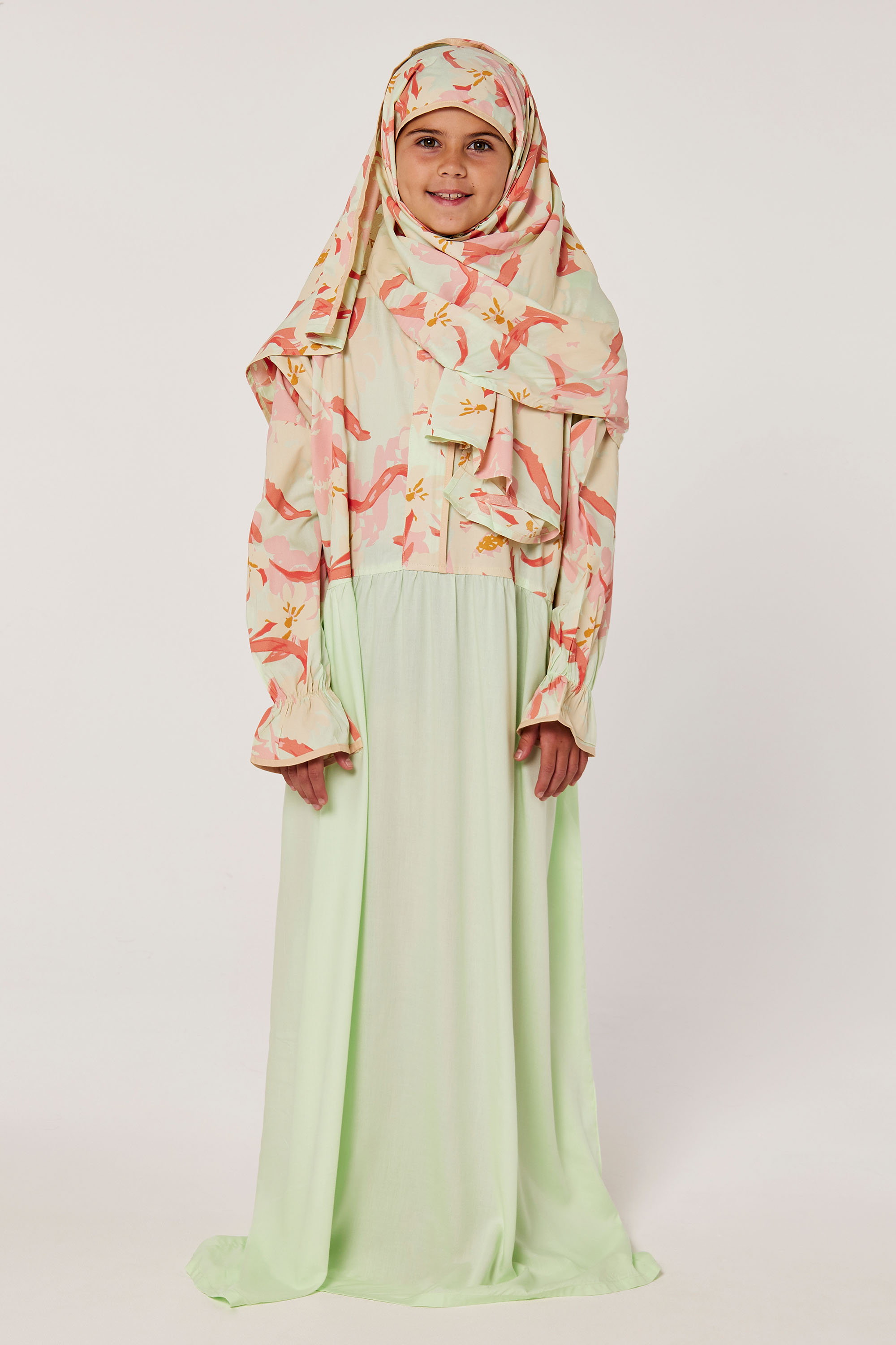 Zippered Prayer Dress with Matching Veil for Girls product image 1