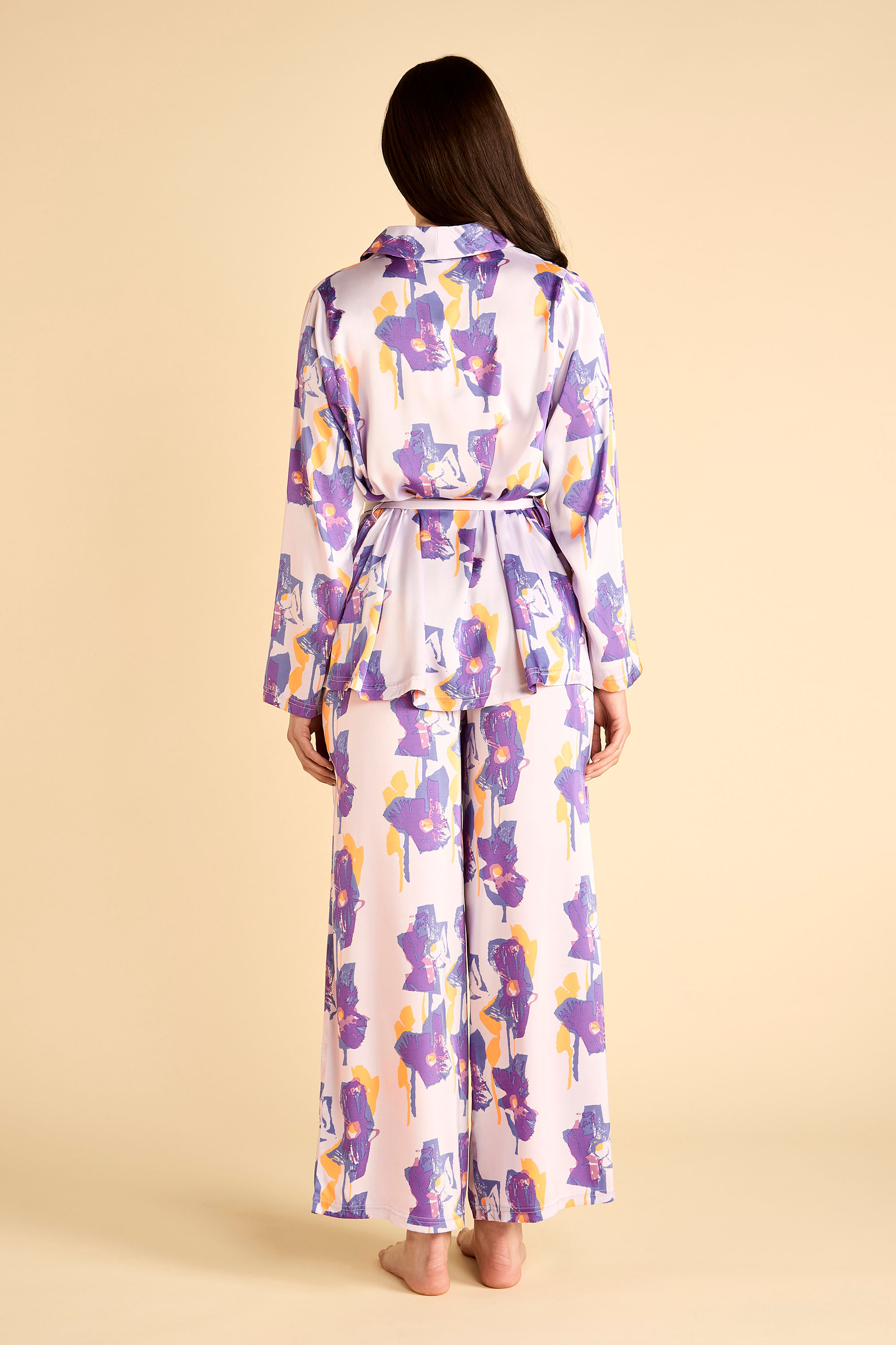 Open Style Printed Pyjama Set with Belt product image 4