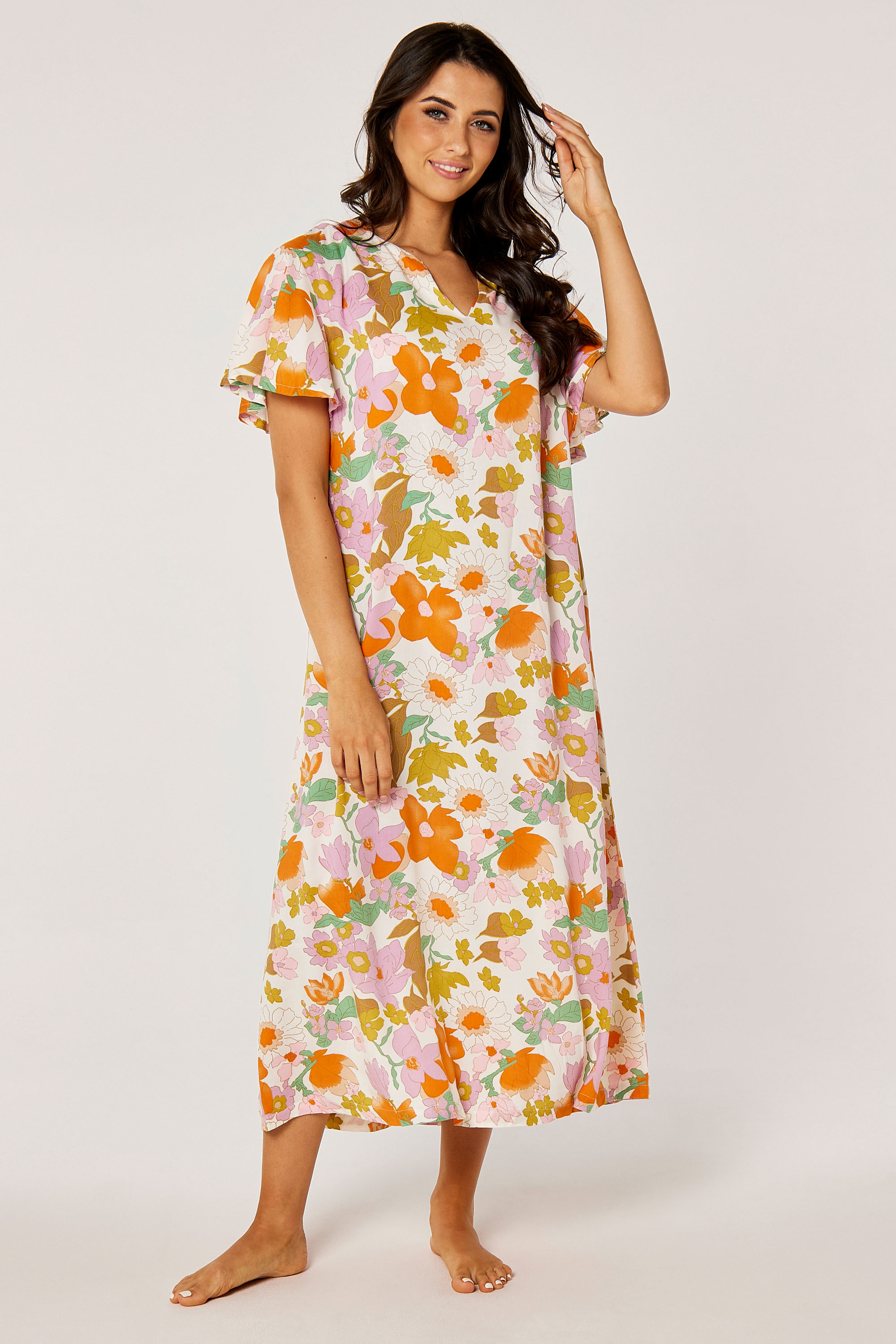 Midi Flower-Printed Night Gown product image 1