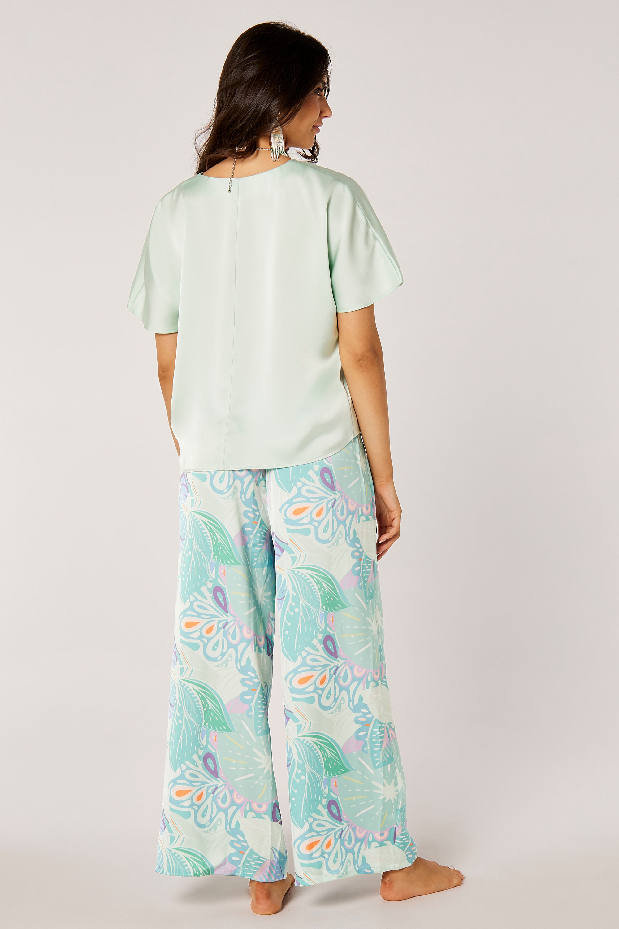 2 Pieces Cute Printed Satin Pajama Set product image 4