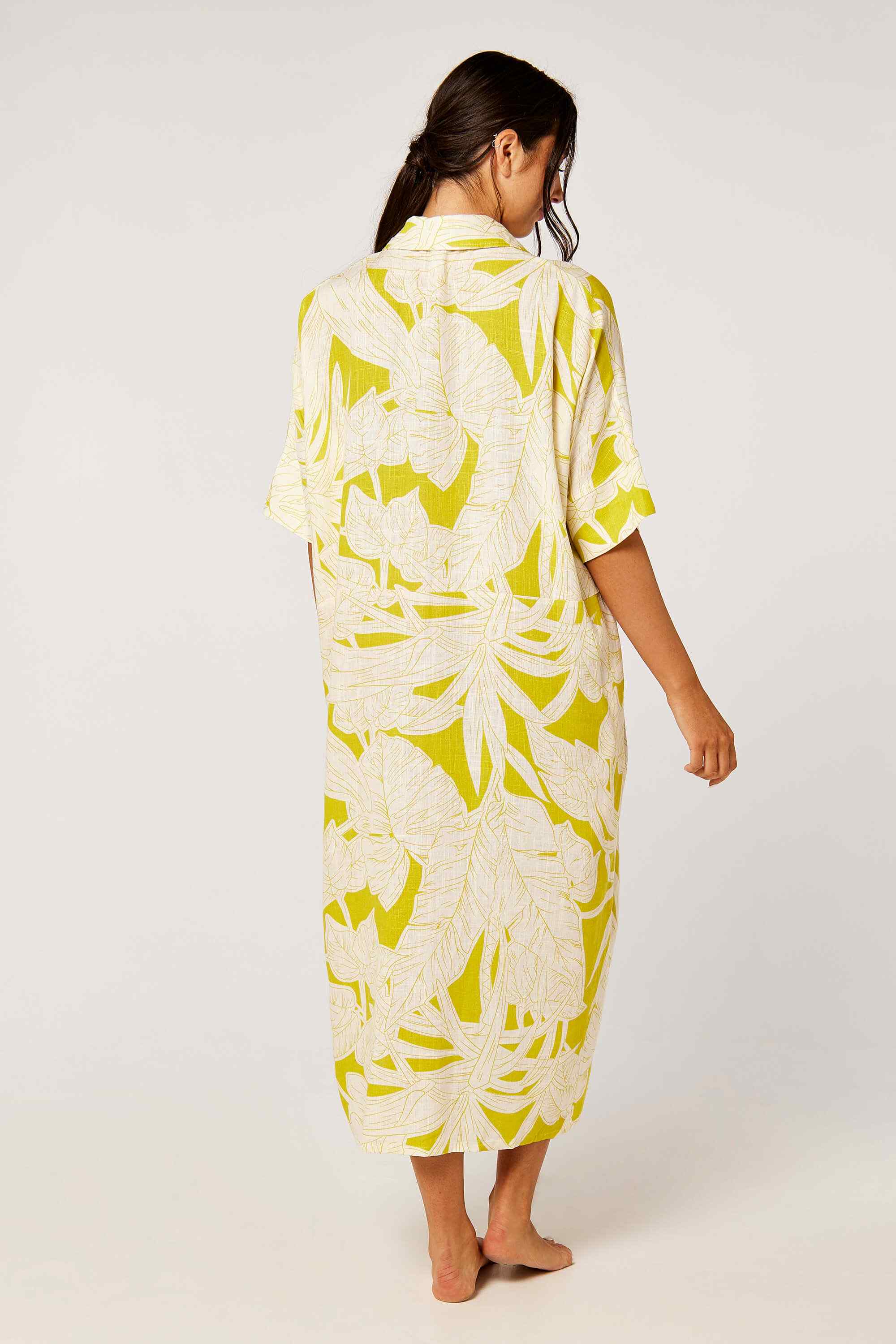 Flower Printed Buttoned Maxi Kaftan product image 3