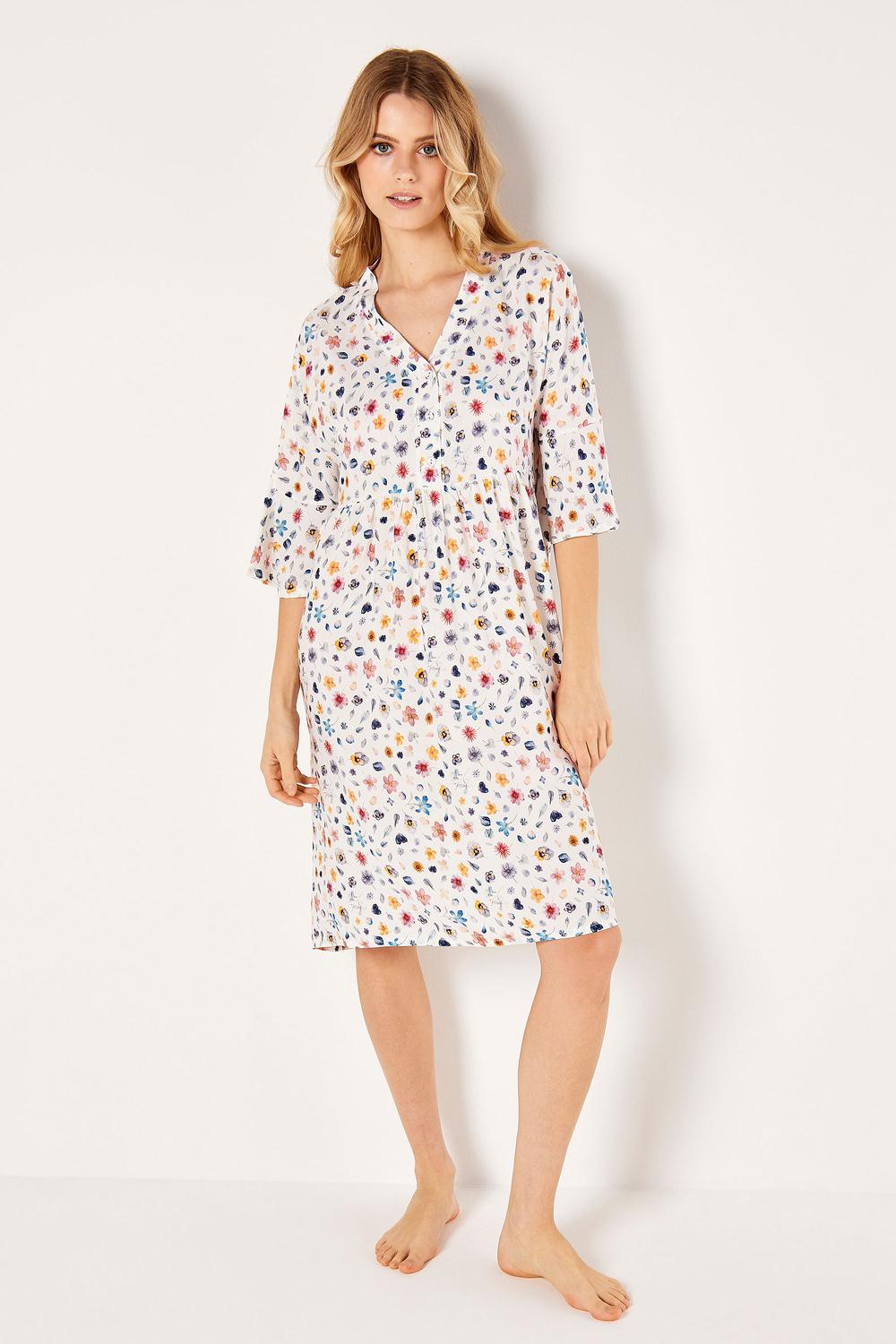 Flower Printed Buttoned Gown product image 3