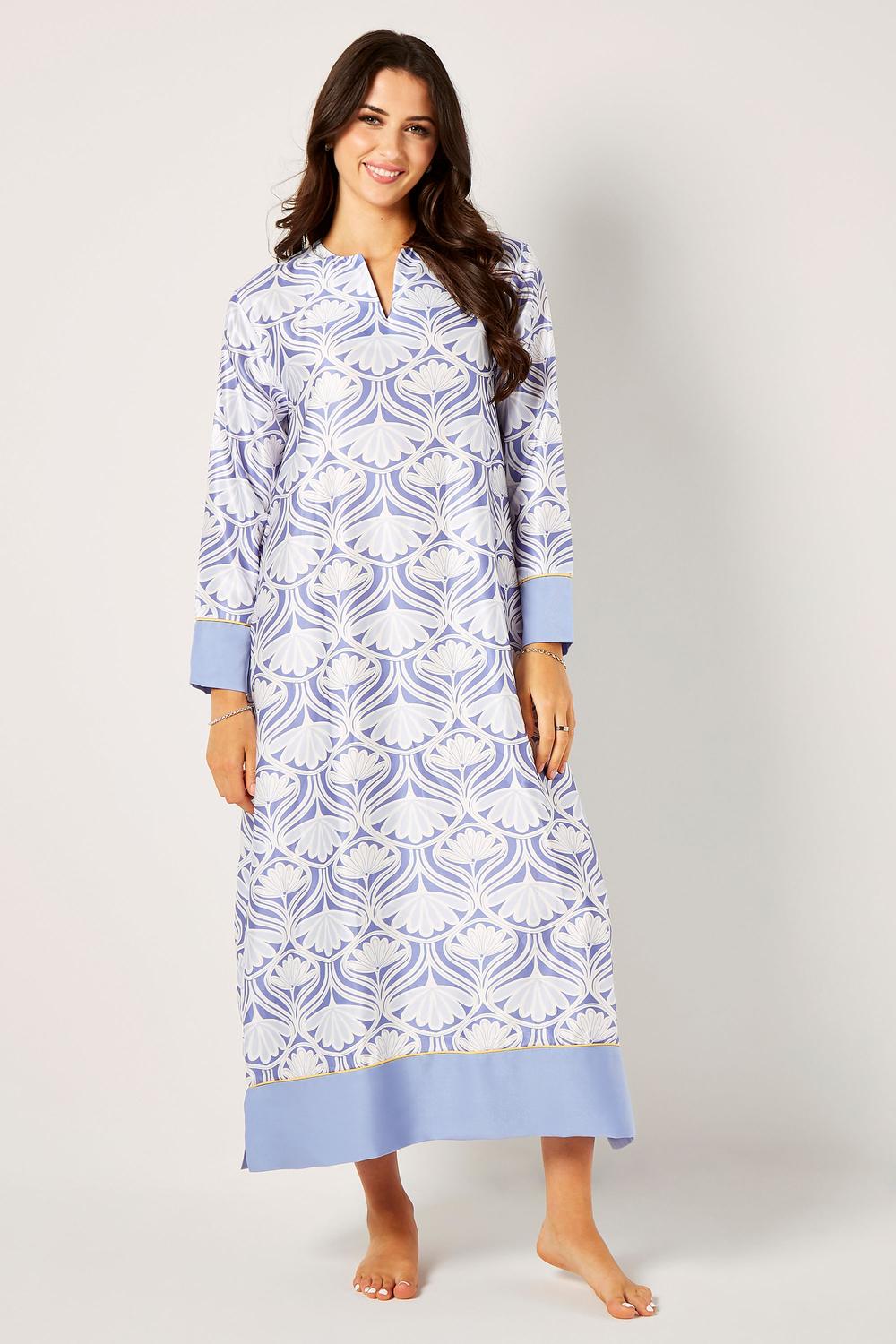 Wide Cut and Long Sleeves Maxi Printed Kaftan product image 1